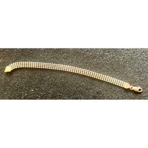 925 Italy Sterling Silver Bead Chain Bracelet, 7 inches